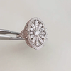 Korea Dongdaemun S925 all-over sterling silver fireworks luxury luxury fashionable party ring