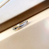 Korea Dongdaemun S925 sterling silver rhombus ring ins niche fashionable temperament versatile stacking ring