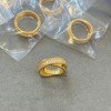 High-end designer series S925 sterling silver bead ring cross twist twist women's fashion personalized closed ring