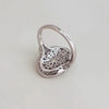 Korea Dongdaemun S925 all-over sterling silver fireworks luxury luxury fashionable party ring