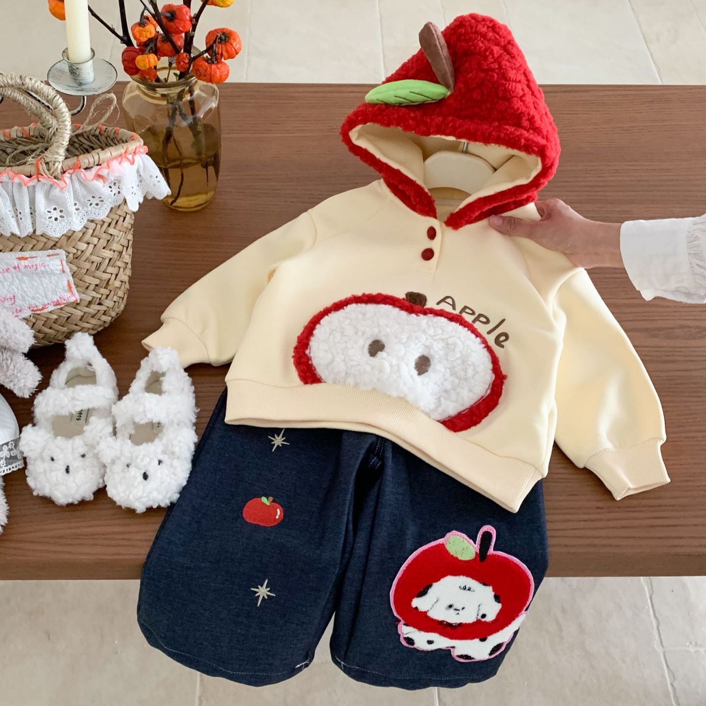 女童套装冬新款儿童洋气加绒毛毛连帽卫衣女宝加厚冬装保暖上衣,淘宝优惠券,粉丝福利购,淘宝优惠卷