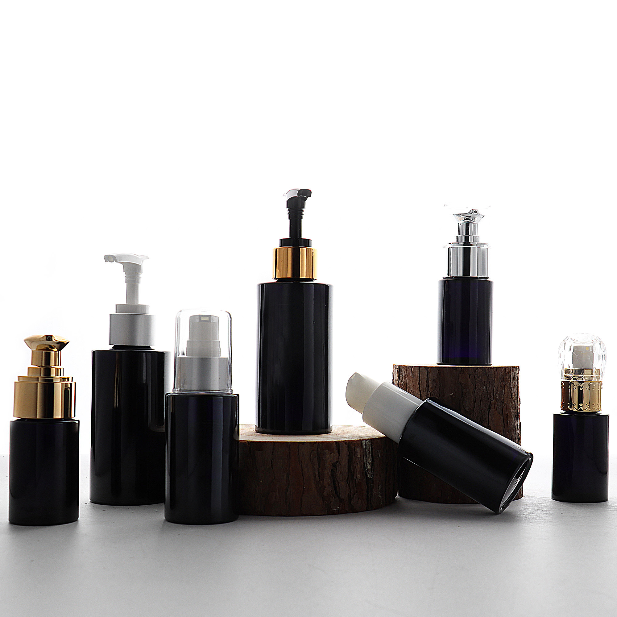 HOPECK进口抗蓝光避光紫玻璃瓶18/24牙30-120ml按乳液泵粉底液瓶,淘宝优惠券,粉丝福利购,淘宝优惠卷