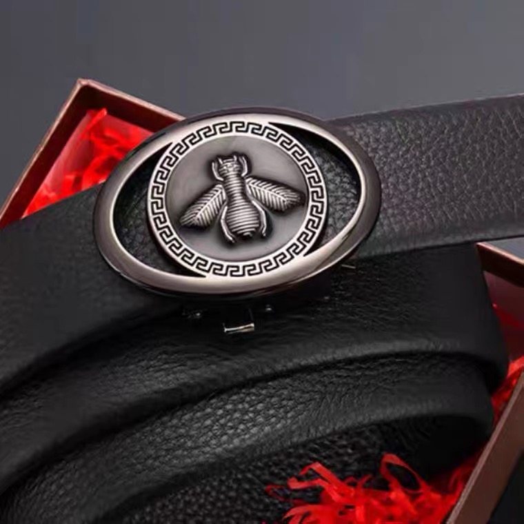 皮带男士式2024新款真皮纯牛皮皮带头层牛皮自动扣商务腰带男款,淘宝优惠券,粉丝福利购,淘宝优惠卷