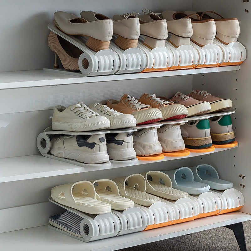 10个装 双层鞋架收纳神器可调节鞋柜省空间鞋架子分层隔板鞋托架,淘宝优惠券,粉丝福利购,淘宝优惠卷