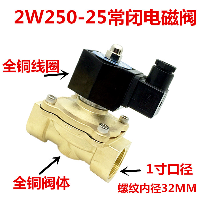 室外防水电磁阀水阀2W160-15气阀1寸4分6分太阳能电磁阀220V 24V - 图2