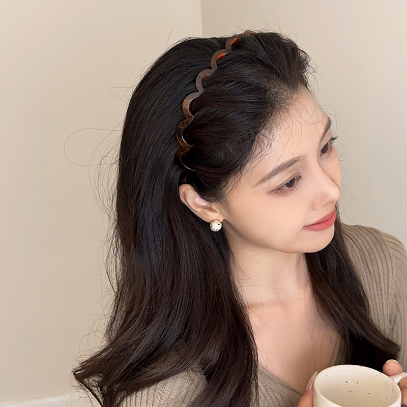 高颅顶蓬松神器!带齿波浪发箍女2025新款不卡头碎发头箍洗脸发卡 - 图2