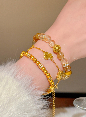 碎冰冰~金色葫芦手链女2025新款小众高级感手串轻奢时尚精致手饰