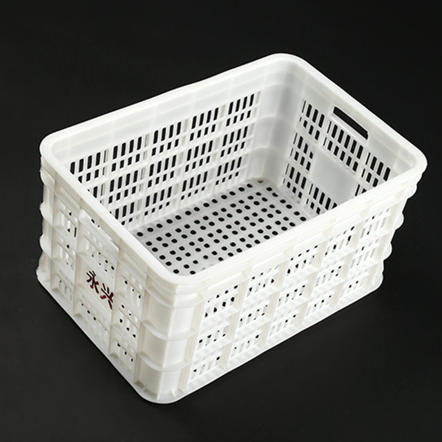 40 catties large plastic frame turnover basket rectangular thickened vegetable fruit box transport egg basket storage basket