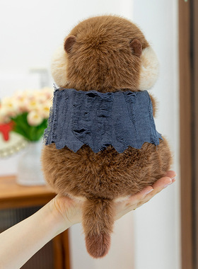 超萌马甲土拨鼠毛绒玩具抓娃娃机公仔儿童安抚玩偶家居摆件批发