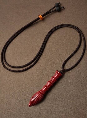 原矿石真朱砂文昌笔挂坠儿童挂件学生项链男女护身符吊坠天然正品