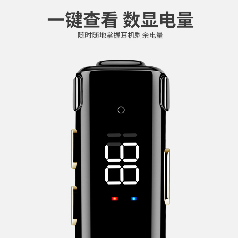 领夹式高颜值项链吊坠蓝牙耳机可换双电池运动颈挂脖超长续航女生 - 图0