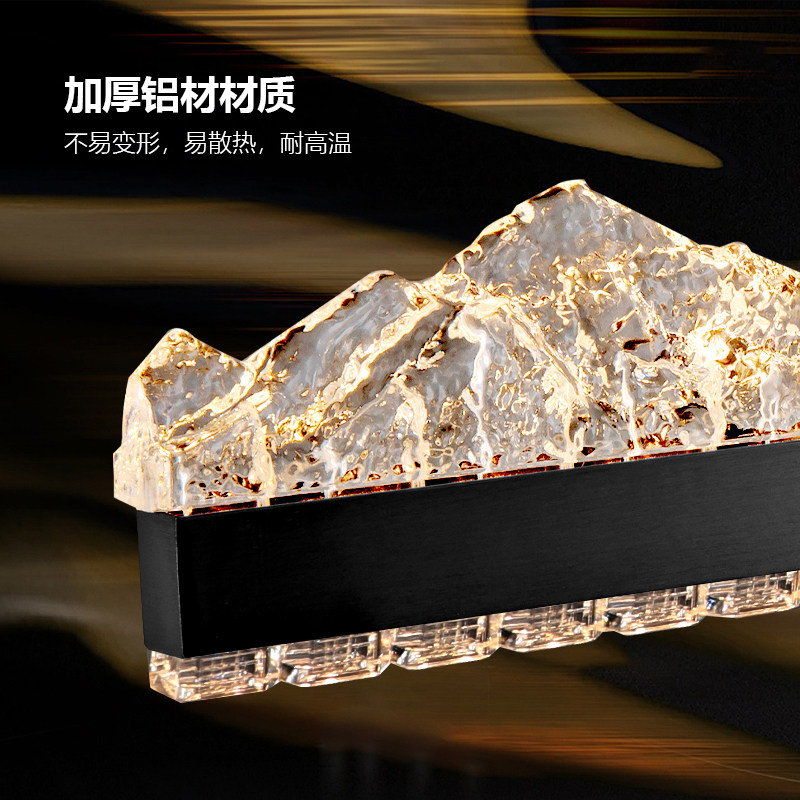 意式极简2025年新款全光谱餐厅吊灯雪山艺术个性一字长条餐桌吊灯,淘宝优惠券,粉丝福利购,淘宝优惠卷