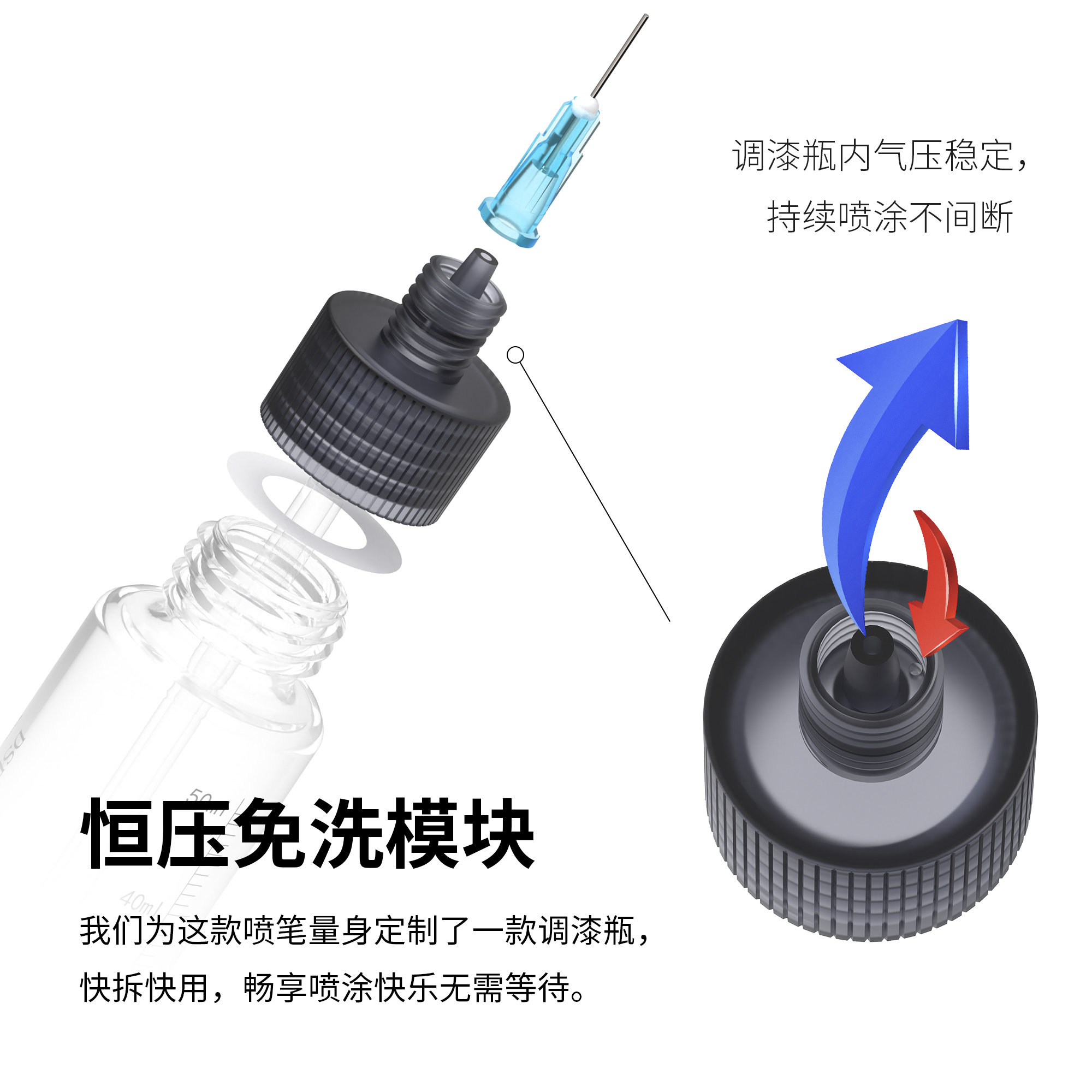 DSPIAE迪斯派PT-AB免洗喷笔/XG水性预调漆预调金属漆模型喷涂上色,淘宝优惠券,粉丝福利购,淘宝优惠卷