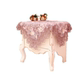 European pastoral fabric bedside table lace