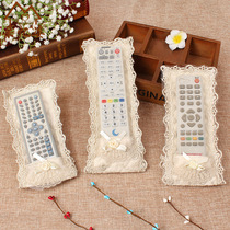 Eurostyle high-end cloth art remote control protective sleeve lace embroidery dust cover TV air conditioning top box remote control sleeve