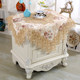 European pastoral fabric bedside table lace