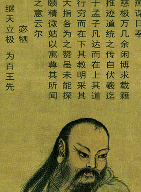 伏羲画像人文始祖中医养生装饰画
