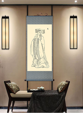 帝禹夏禹画像挂画古代君王装饰画