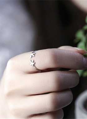 纯银活口礼物韩版饰品戒指