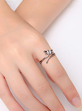 翅膀甜美风活口礼物韩版饰品戒指