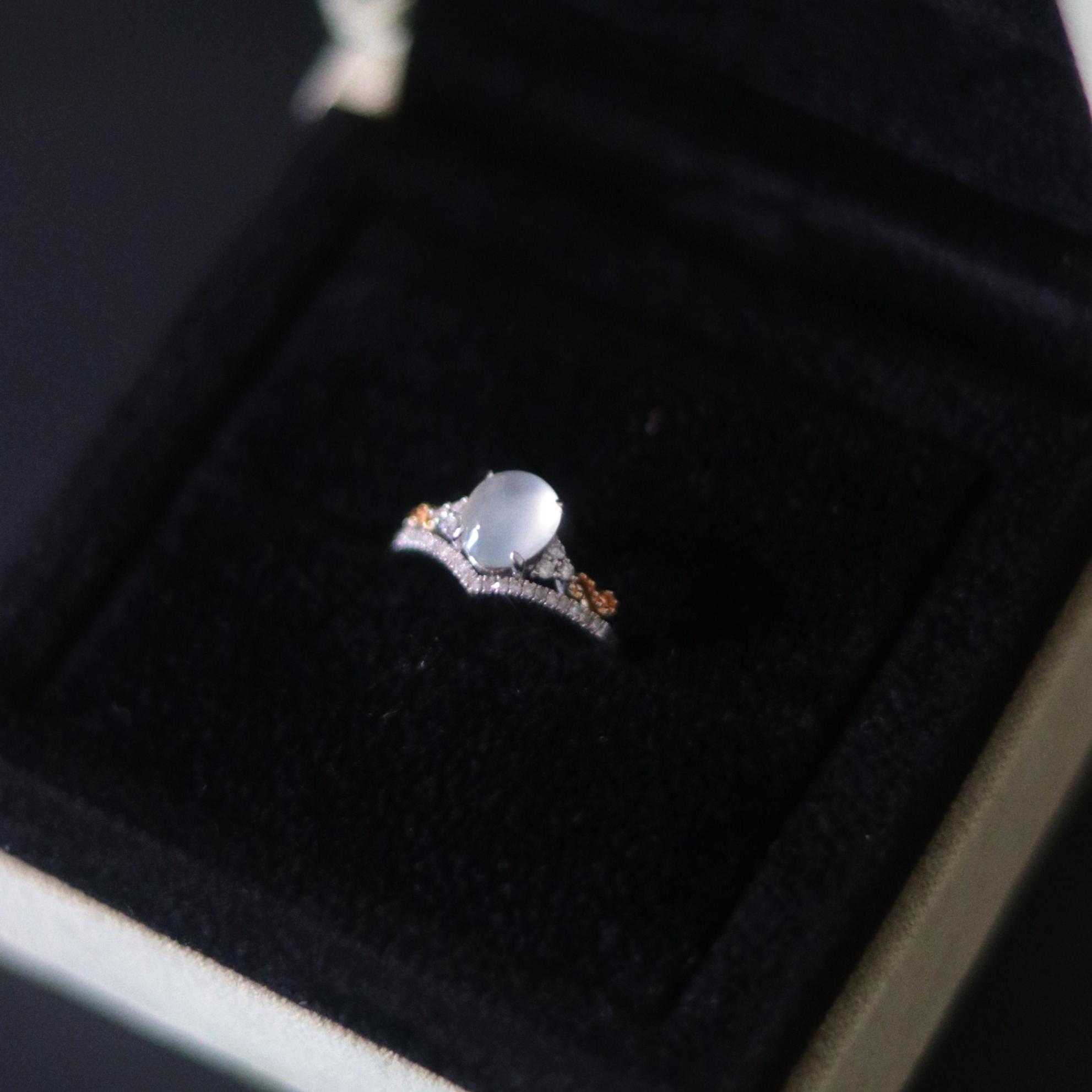 清仓款 戒指需定制不退换天然翡翠缅甸A货18k金钻石玉戒指 - 图3