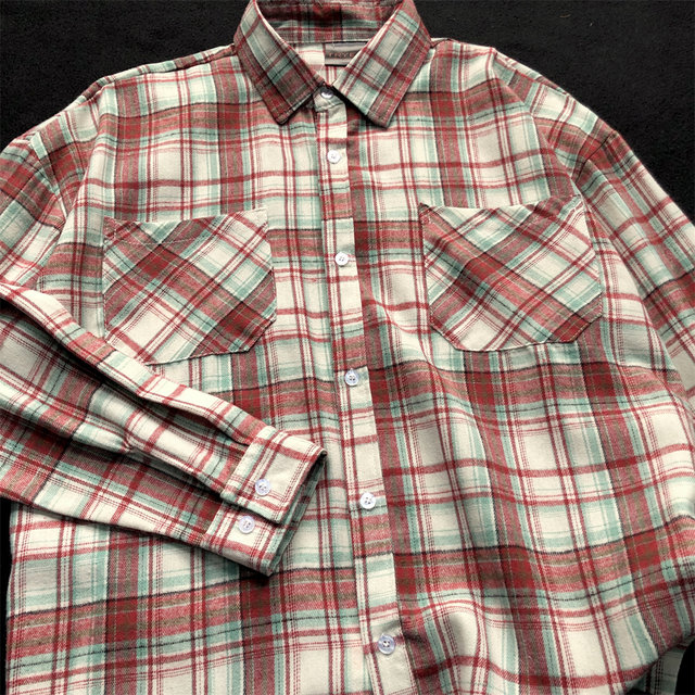 Spring and Autumn Blue Plaid Shirt Men's 2025 Men's Jacket Couple American Retro Boy Blue Plaid Shirt Men's