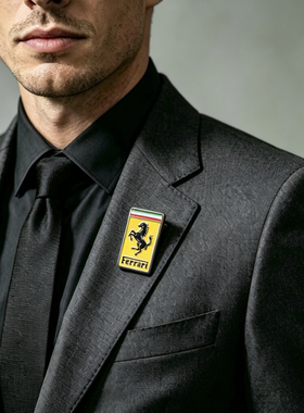 Ferrari Prancing Horse Pin意式激情法拉利胸针跃马徽章车标金属