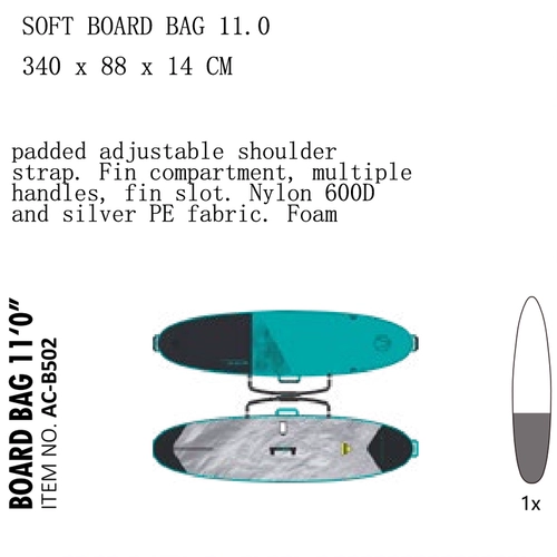Aztron Surfboard Bag Skisting Board Back Bag 433x68x25см/388x83x20cm/340x88x14cm