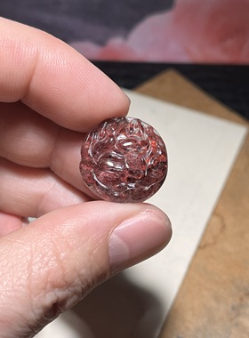 A2天然各种颜色水晶九尾狐吊坠项链手链手工立体雕刻男女款