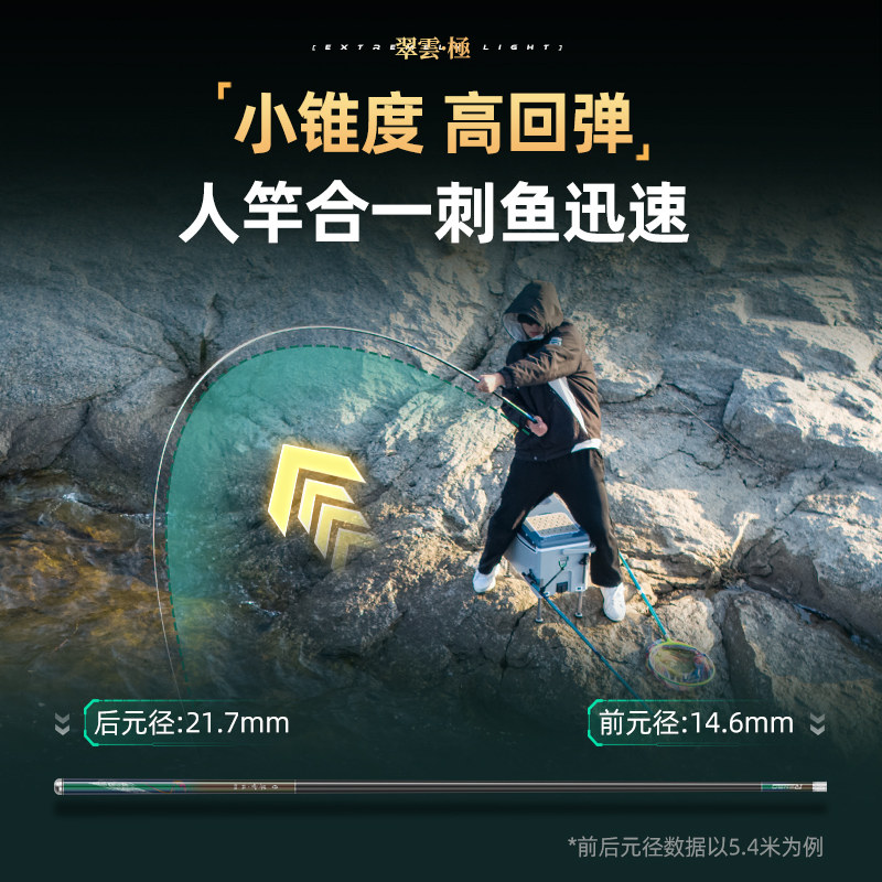 韧博翠雲极轻量小综合高碳鱼竿鲫鱼竿台钓竿,淘宝优惠券,粉丝福利购,淘宝优惠卷