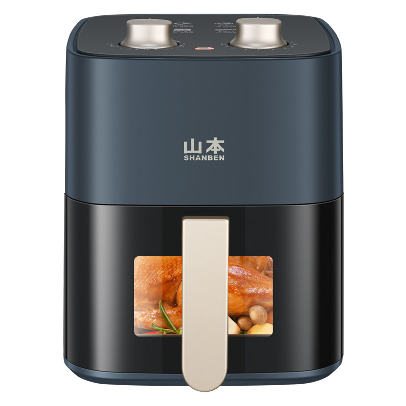 山本空气炸锅家用新款大容量多功能智能可视电炸锅薯条机