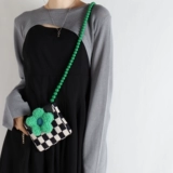 Маленькие милые шахматы, оригинальная небольшая дизайнерская модная сумка через плечо, в цветочек