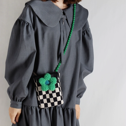 Маленькие милые шахматы, оригинальная небольшая дизайнерская модная сумка через плечо, в цветочек