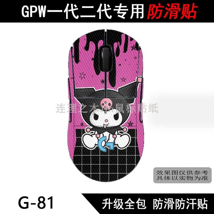 适用于罗技GPW一二代鼠标防滑贴全包吸汗防汗贴gpw1代2代类蜥蜴皮-图0