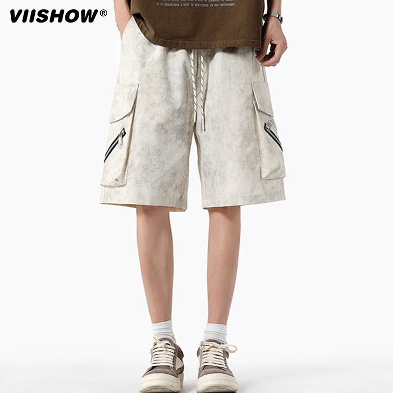 VIISHOW日系机能风大口袋工装短裤男潮牌户外徒步宽松阔腿五分裤,淘宝优惠券,粉丝福利购,淘宝优惠卷
