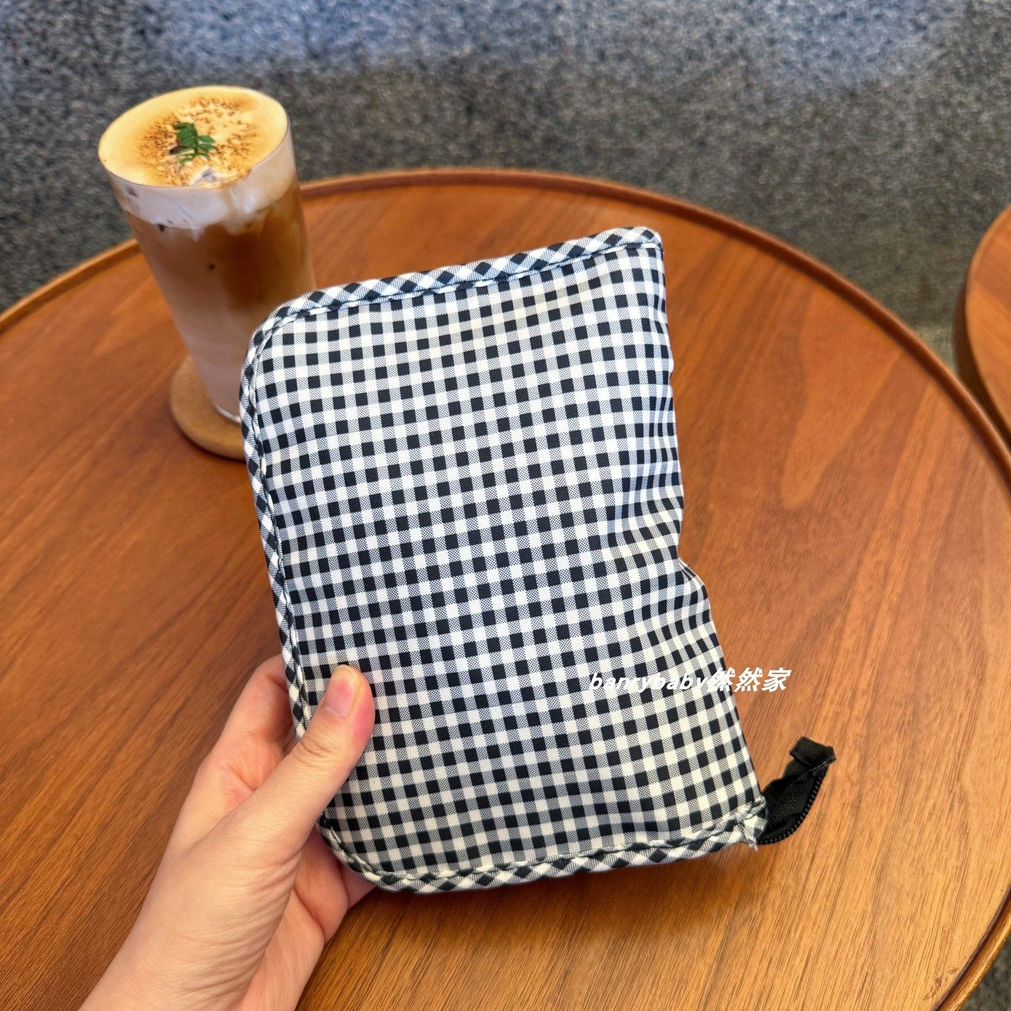 韩国卡通小狗刺绣格子证件包多功能复古卡包旅行收纳包,淘宝优惠券,粉丝福利购,淘宝优惠卷