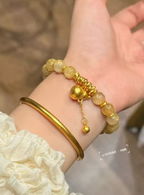 沙金葫芦流苏盘缠手链不掉色女款