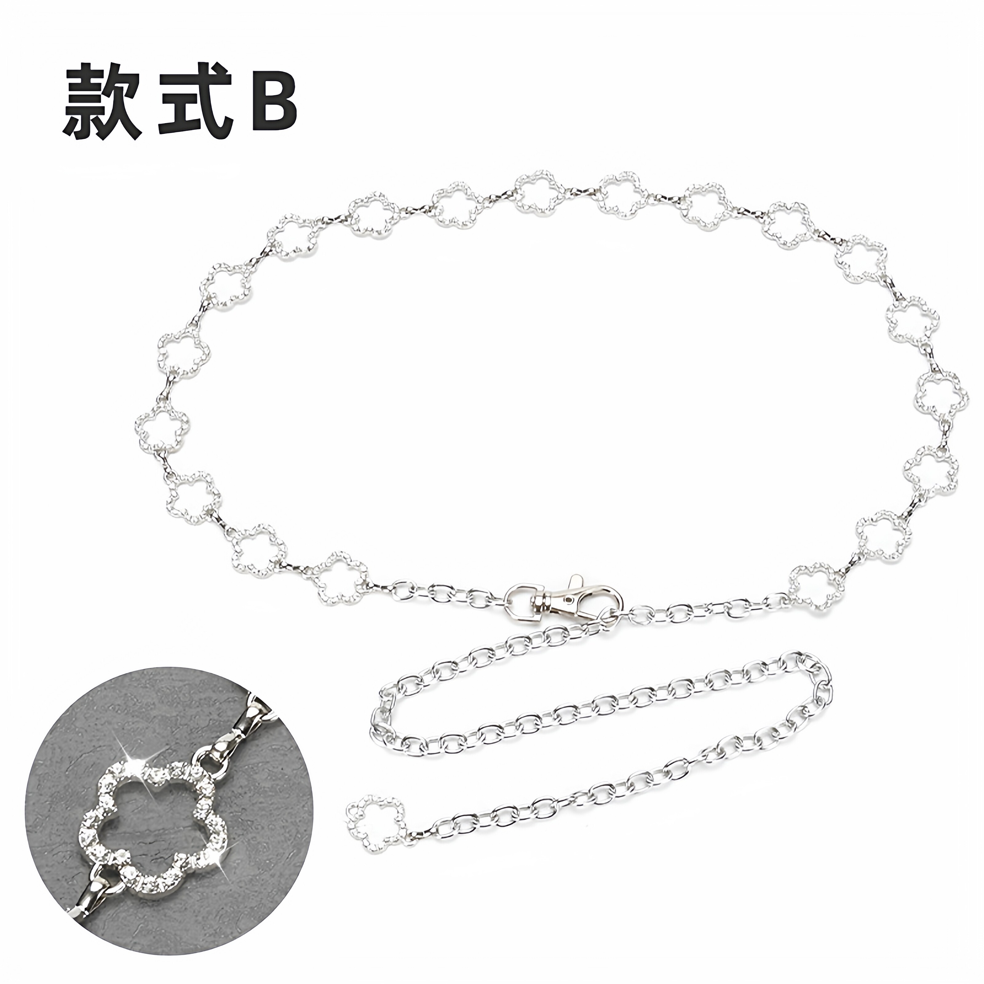 TUOMODA时尚品牌女士钛金属水晶钻连衣裙裙衫装饰腰带腰链