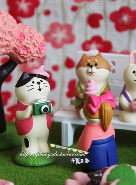 少女心春日樱花之旅超萌场景摆件