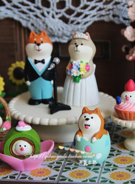 少女心decole婚礼树脂免邮摆件