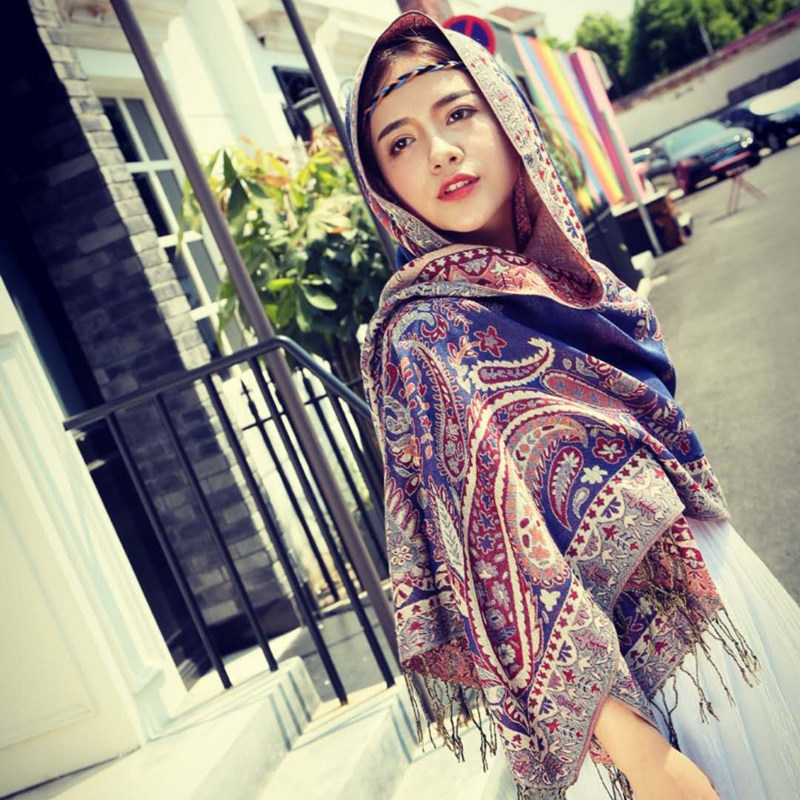 披肩女两用加厚围巾批量发秋冬百搭波西米亚大披肩民族风披肩围巾,淘宝优惠券,粉丝福利购,淘宝优惠卷