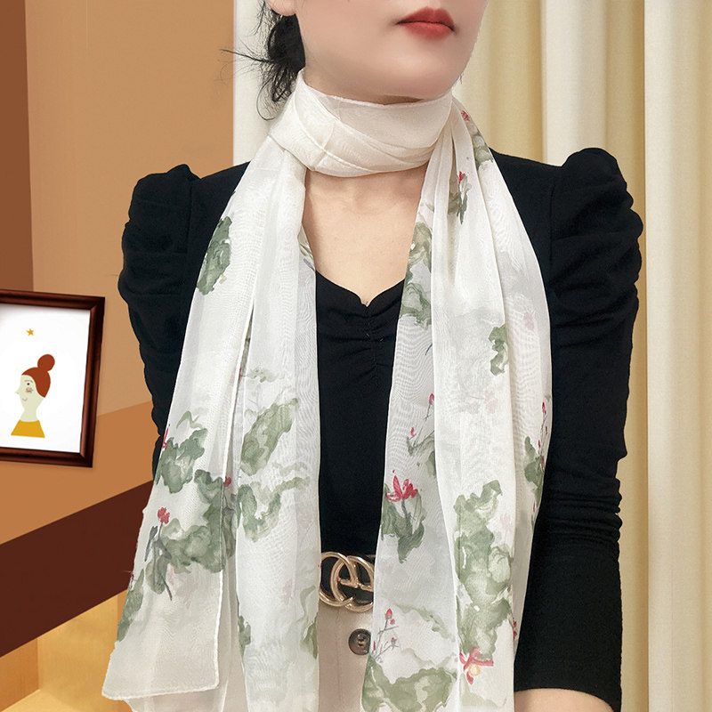 丝巾新款女百搭防晒纱巾印花雪纺丝巾围巾送礼佳品防晒披肩沙滩巾,淘宝优惠券,粉丝福利购,淘宝优惠卷
