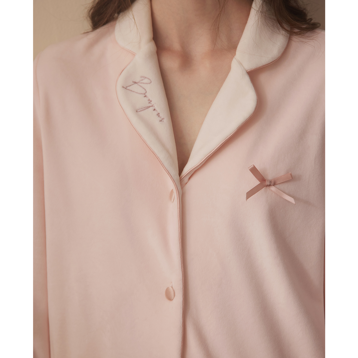 RoseTree珊瑚绒睡衣女款2025新款高级感轻奢风薄绒家居服套装秋冬 - 图1