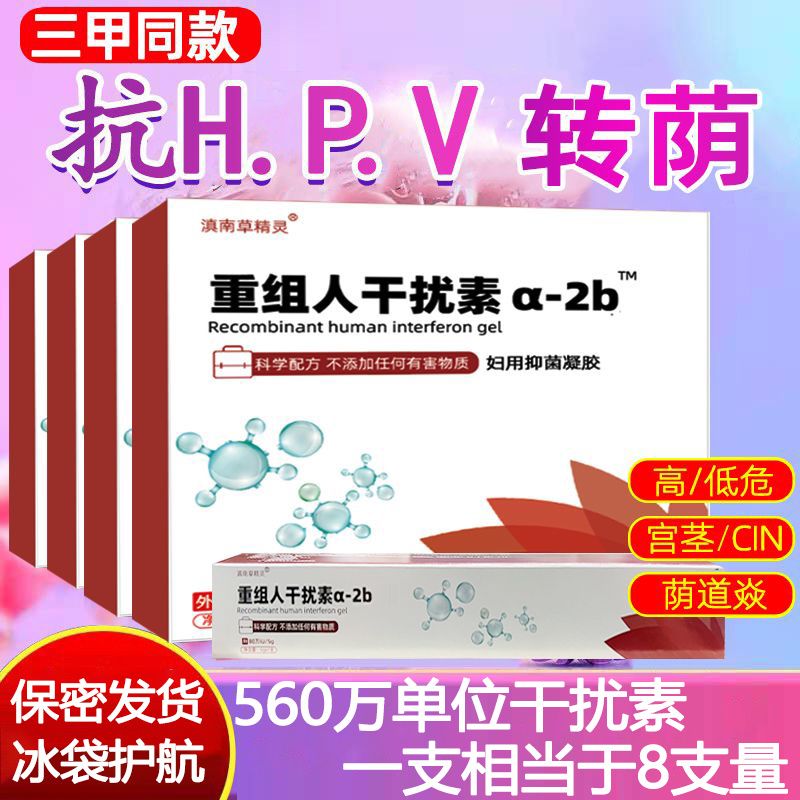 美国重组人干扰素a2b凝胶b2治疗阴道炎宫颈糜烂妇科用药hpv抗病毒