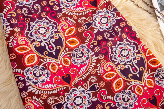 Floral skirt hip-covering midi skirt retro