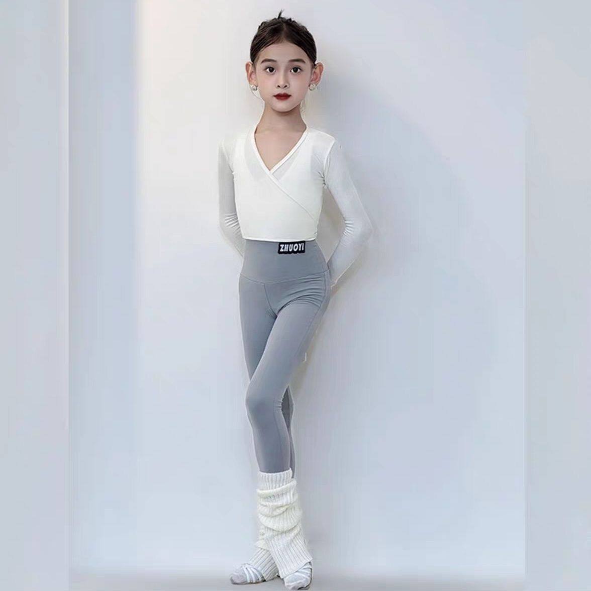 卓艺少儿拉丁舞秋冬裤子开衫外套百搭长袖练习服舞蹈房保暖女童,淘宝优惠券,粉丝福利购,淘宝优惠卷