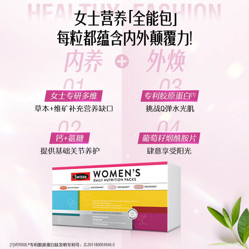 Swisse斯维诗营养包复合补充多维生素女性女士【效期至27年4月】