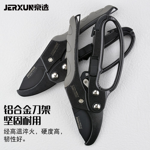 京选棘轮修枝剪花剪园林园艺大剪刀省力粗枝剪果树木花枝摘果剪子 - 图3