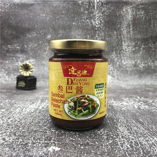 多省包邮 5瓶装 达昌源参巴酱 新加坡进口叁巴酱三巴酱桑巴240G*5 - 图0