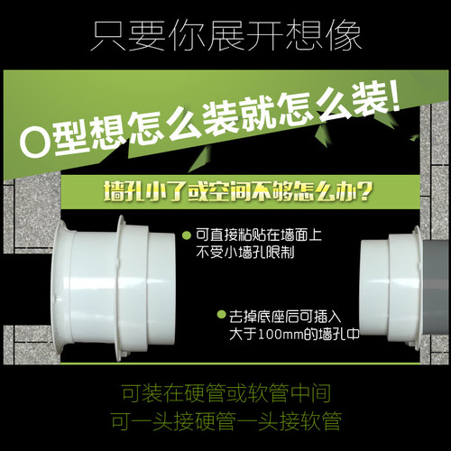 止回阀邦哥卫生间止逆阀浴霸换气扇接PVC硬塑料管公共烟道防味器 - 图2